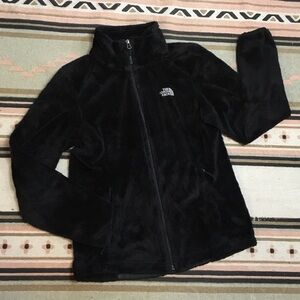 The North face womens Small Full zip fleece teddy jacket hack pullover pockets